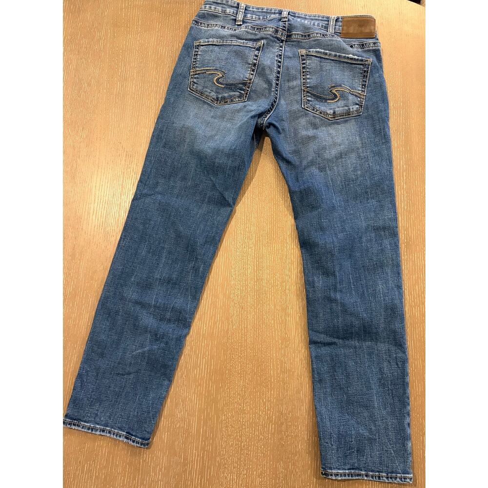 Silver Jeans Konrad Jeans Mens 32x29 Medium Wash Blue Straight Leg Stretch Denim